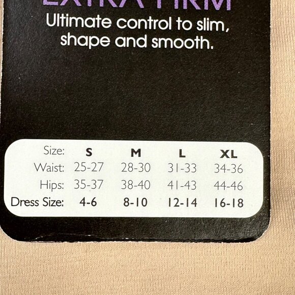 TC Total Control Size XL Shapewear Thong High-Waist Moderate Control Beige New - Picture 7 of 10